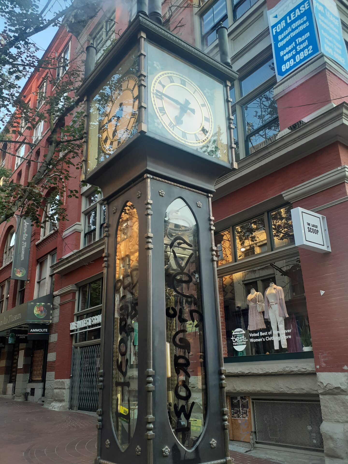 Save Old Growth - Gastown Steam Clock Painted - July 28 (22)