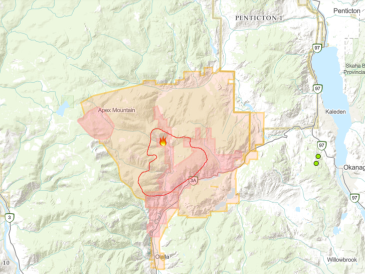 The Keremeos Creek fire