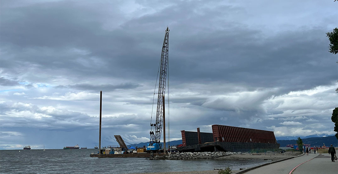 english bay barge wall missing