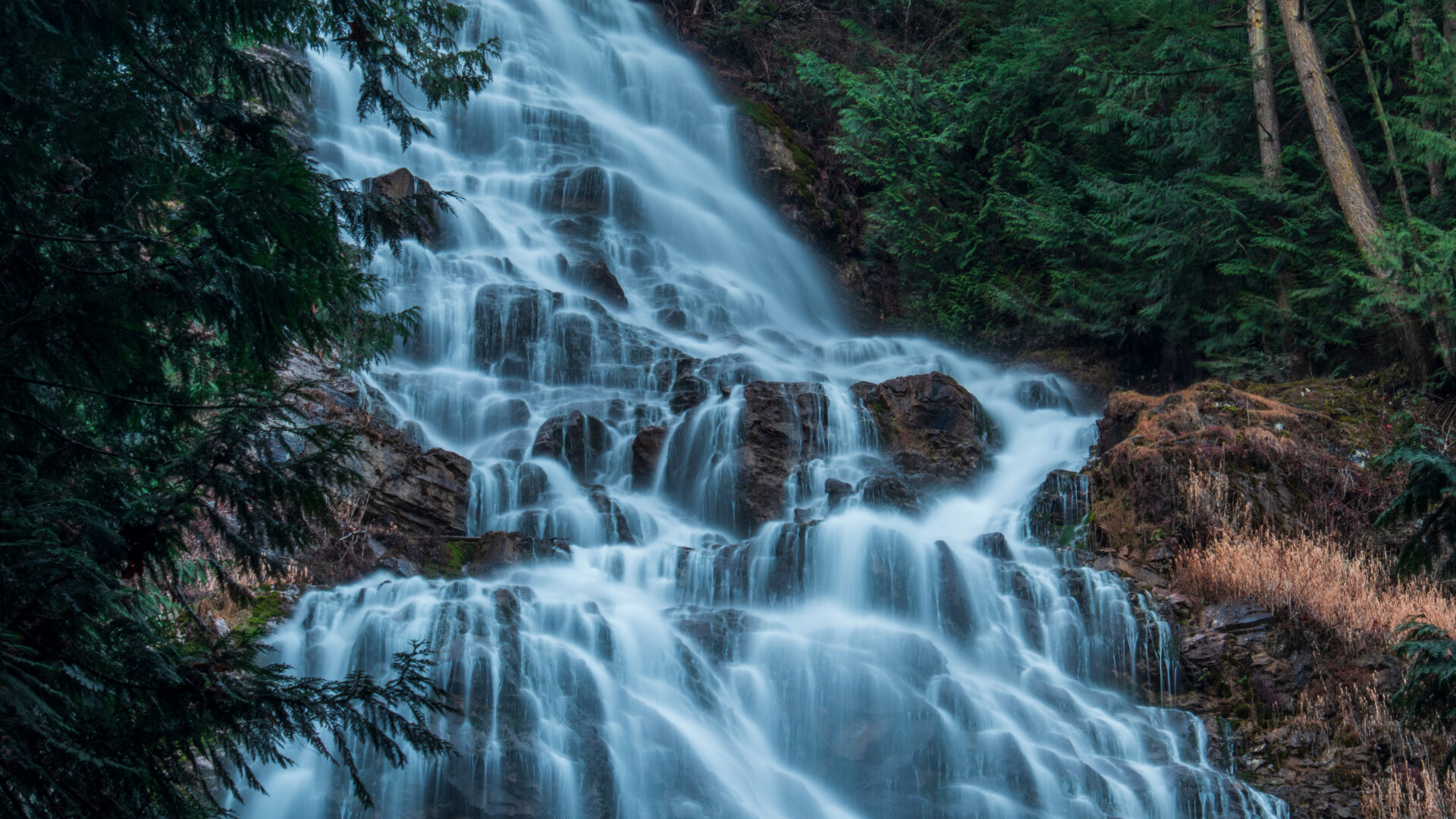 Cascades de voile de mariage