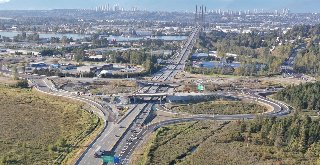 New Nordel Way crossing over Highway 91 in Delta opens to traffic