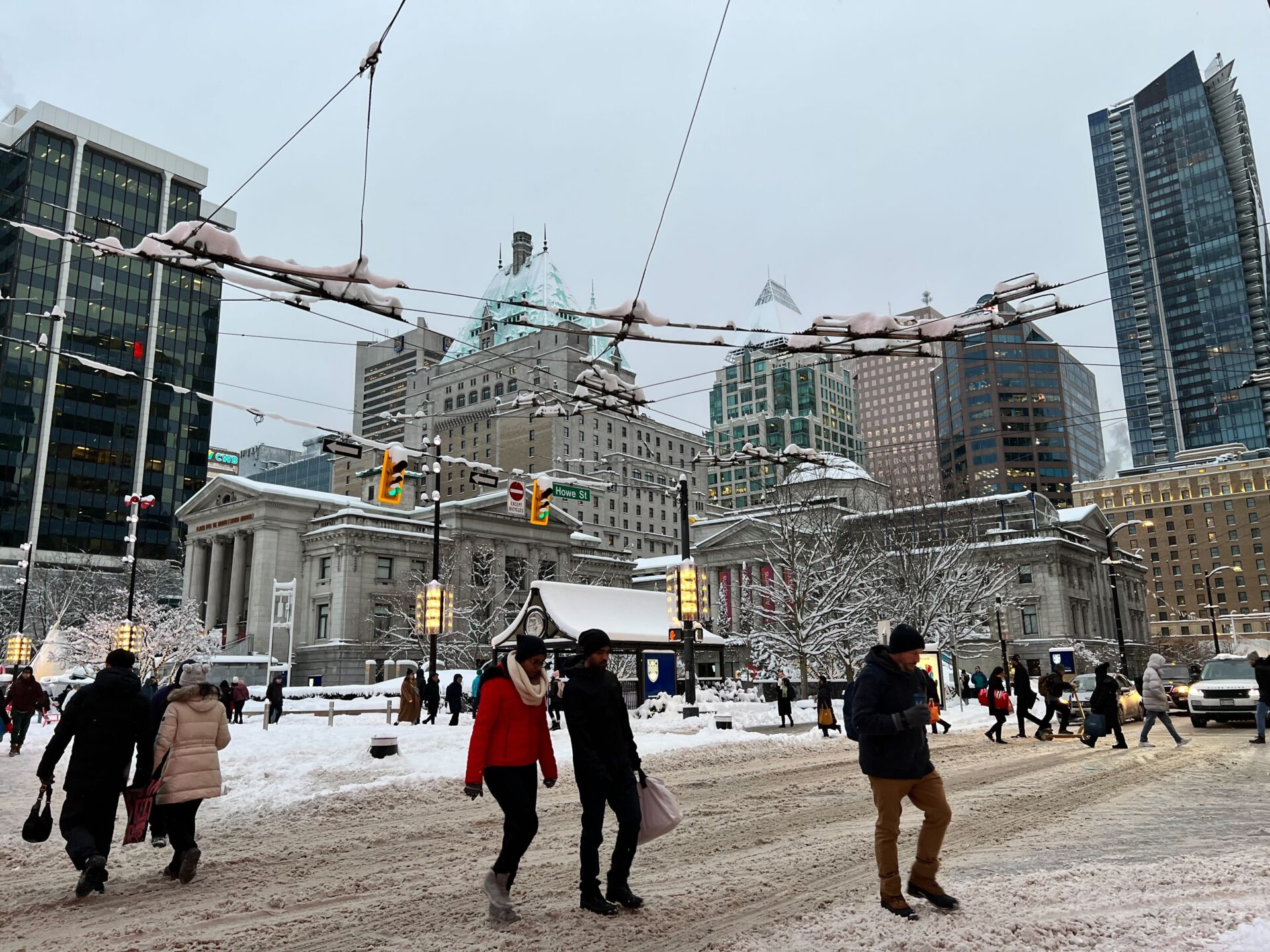 downtown vancouver snow