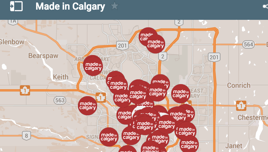 Image: Made in Calgary map