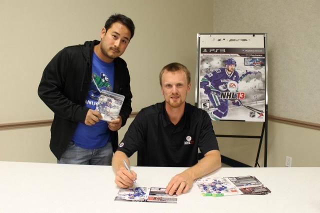 Henrik Sedin Metrotown Omar Henrik Sedin NHL 13 midnight launch