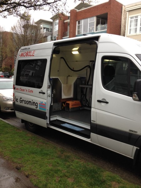 Pet spa parked outside my house