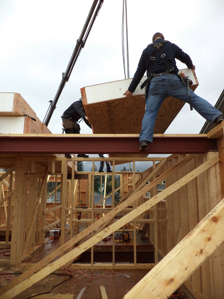 Image: Added structure to further support the solar photovoltaic power system mounted on top of the roof.