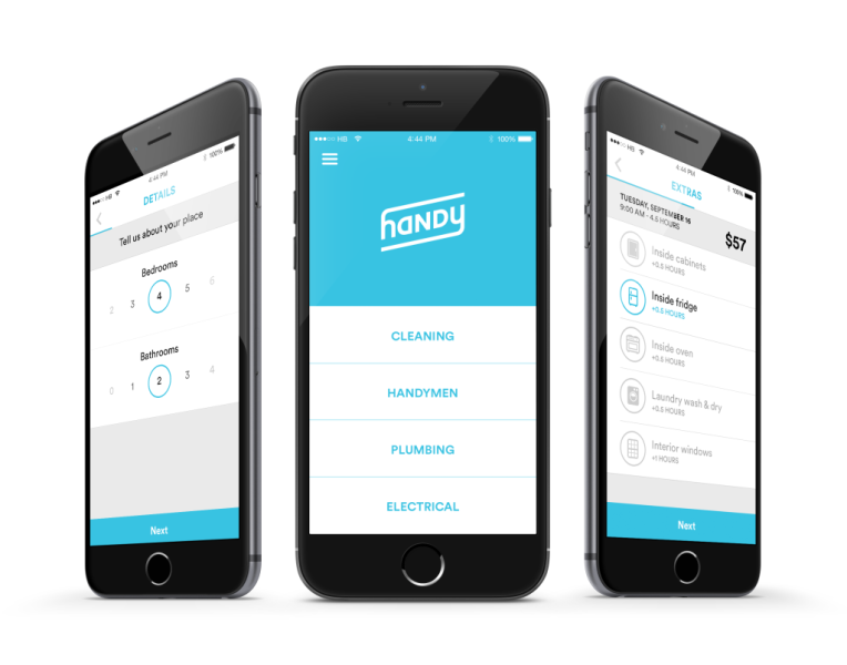 The Handy iPhone 6 app. (Handy)