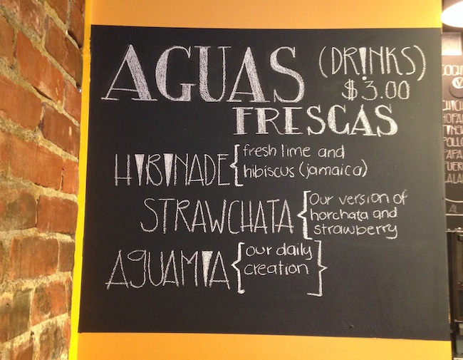 Aguas Frescas menu (Lindsay William-Ross/Vancity Buzz)