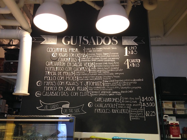 Tacomio's menu (Lindsay William-Ross/Vancity Buzz)