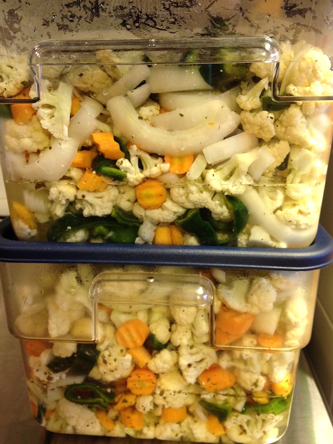 Veggies being pickled (Lindsay William-Ross/Vancity Buzz)