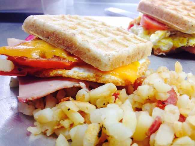 Breakfast waffle sandwich (Photo by Patisserie Lebeau/Facebook)