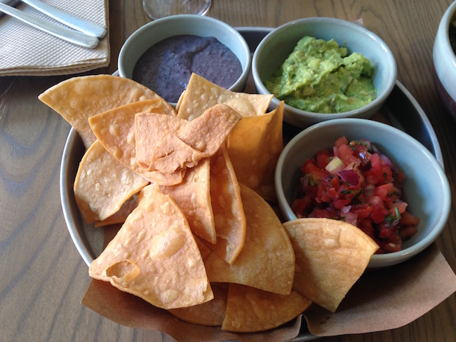 Chips and salsa, guacamole, and bean dip (Lindsay William-Ross/Vancity Buzz)