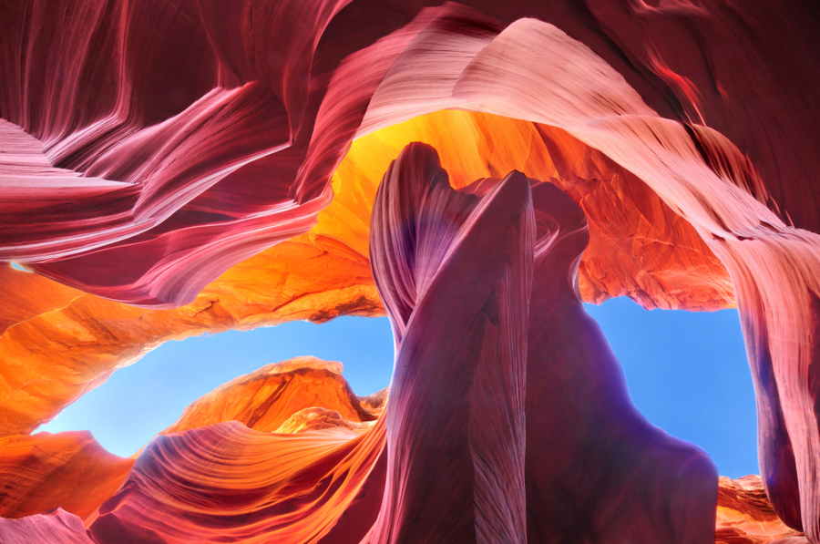 Antelope Canyon, Arizona via shutterstock