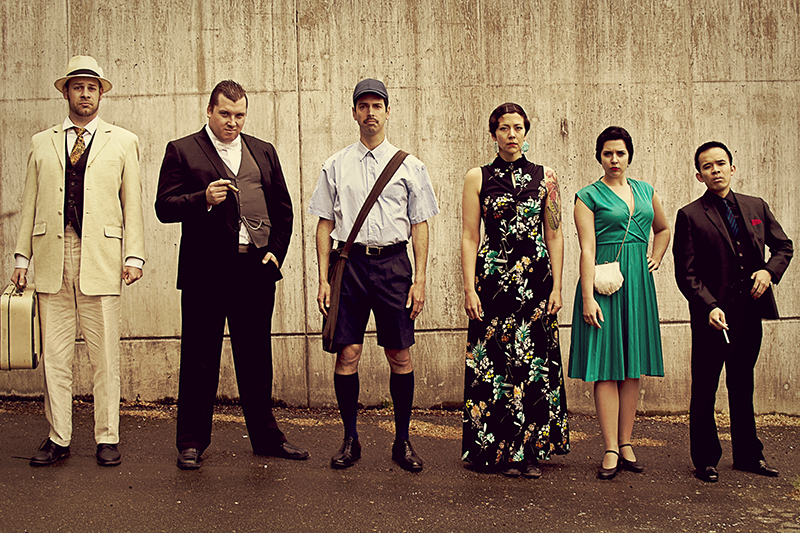 Cast of Who Killed Kraft Bier? Photo by Kendall Walters.