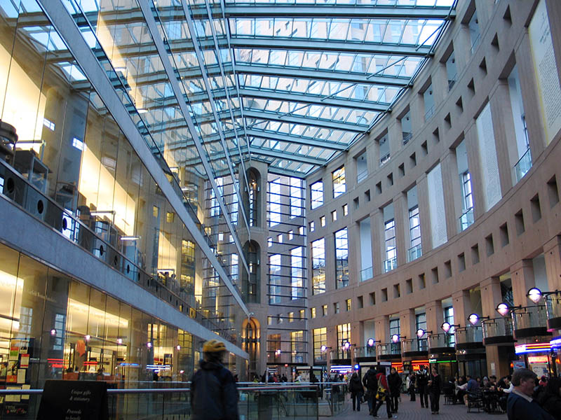 Vancouver Public Library Atrium. Image via Andrew Raun (Flickr).