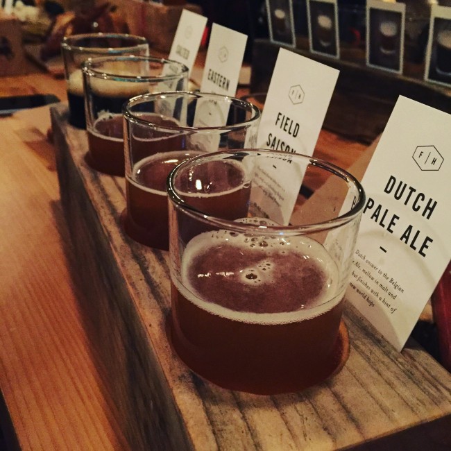 Flight of Field House Craft Beer (Natalie Browne)