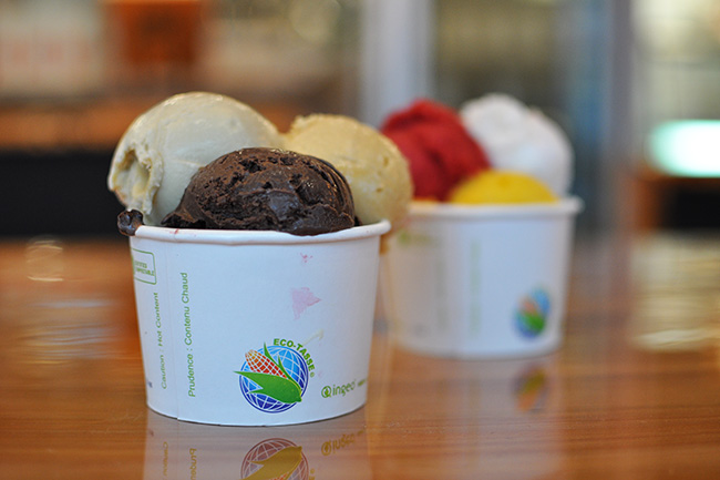 Tangram Creamery's offerings (Jess Fleming / Vancity Buzz)