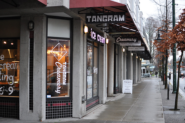 Tangram Creamery's exterior (Jess Fleming / Vancity Buzz)