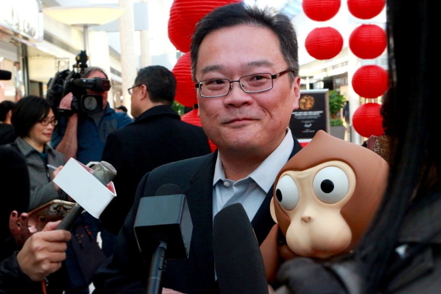 Charlie Wu with Lunarfest Monkey