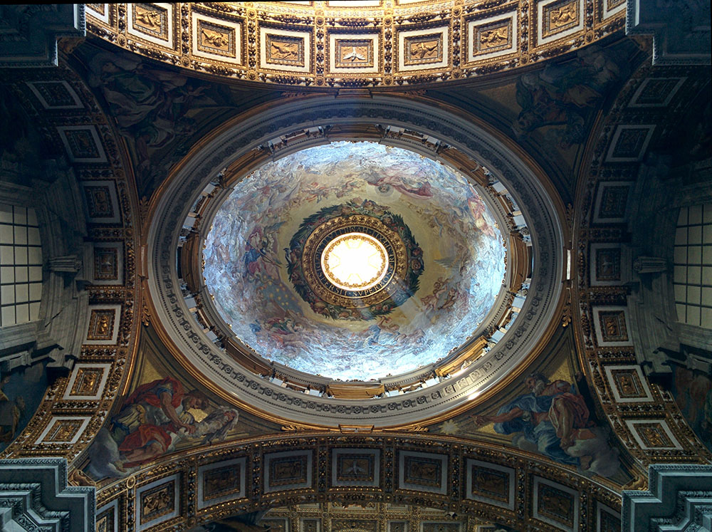 The ceiling of St. Peter's Basilica (Jenni Sheppard)