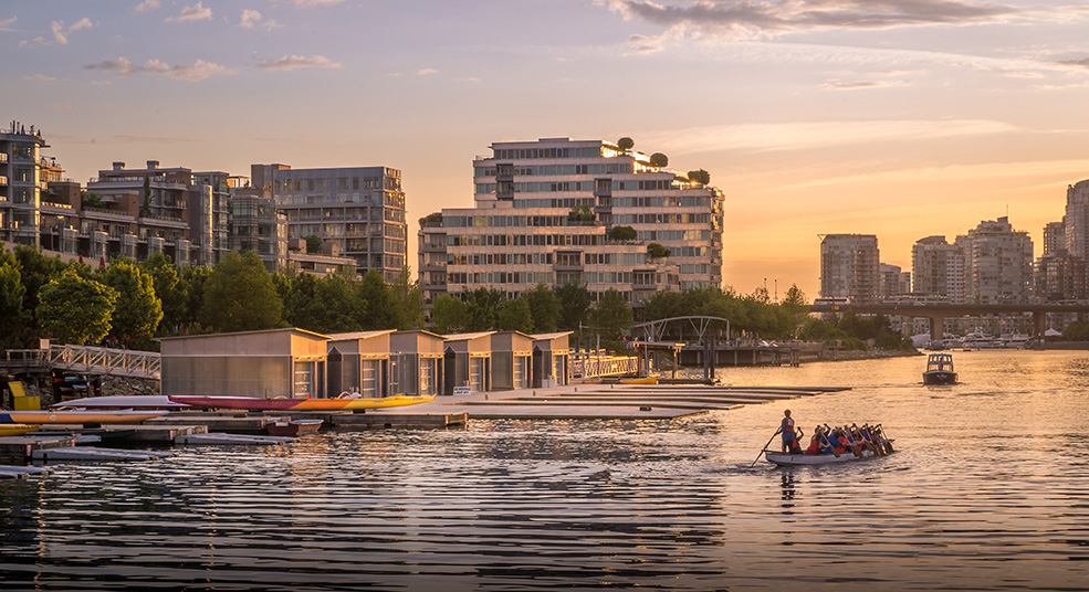 A rendering of the new Paddling Centre in False Creek (Concord Pacific)