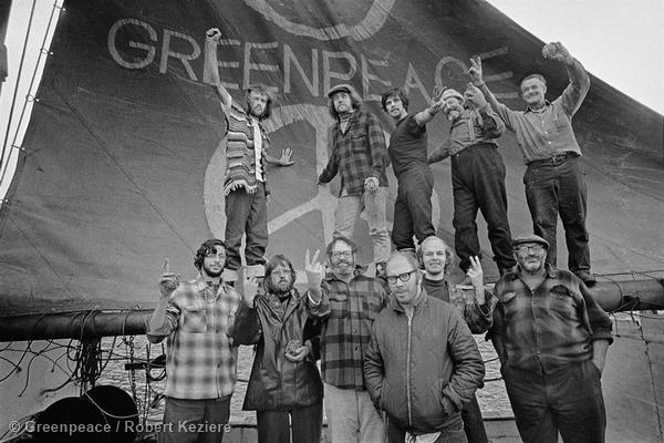 The Greenpeace founders on their first voyage (Robert Keziere/Greenpeace(