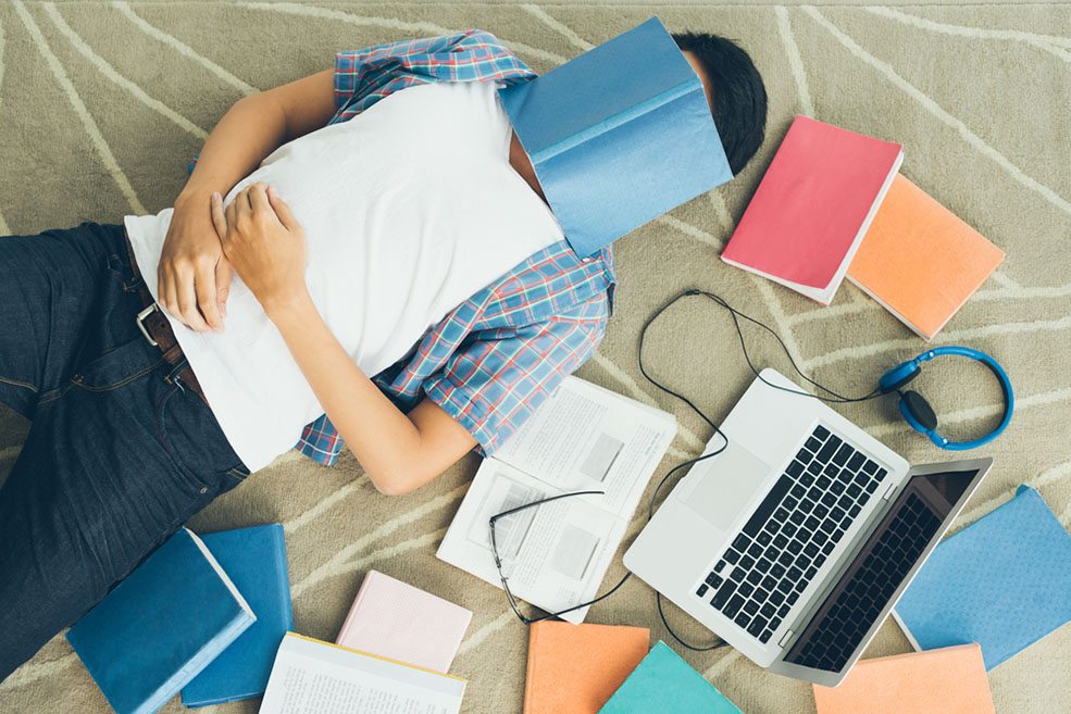 Try not to fall asleep studying in your room if you can help it (Dragon Images/Shutterstock)