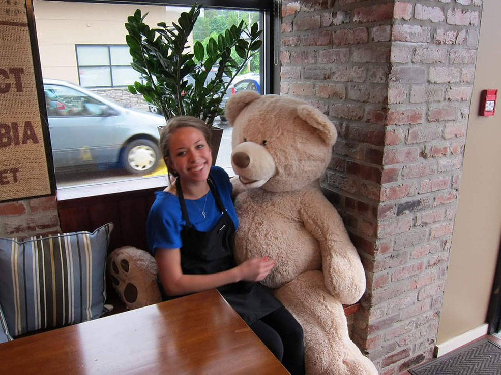 Staff at Creekside Coffee factory loved their Bearamel Macchiato (Facebook)