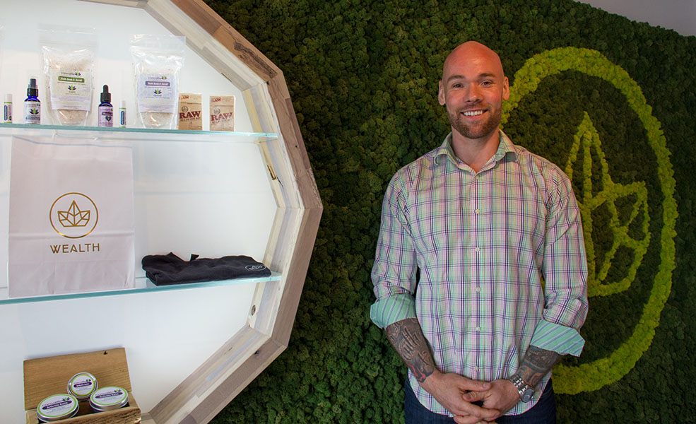 Director Jesse Rice-Jones at the Wealth Shop ahead of opening day (Jenni Sheppard)