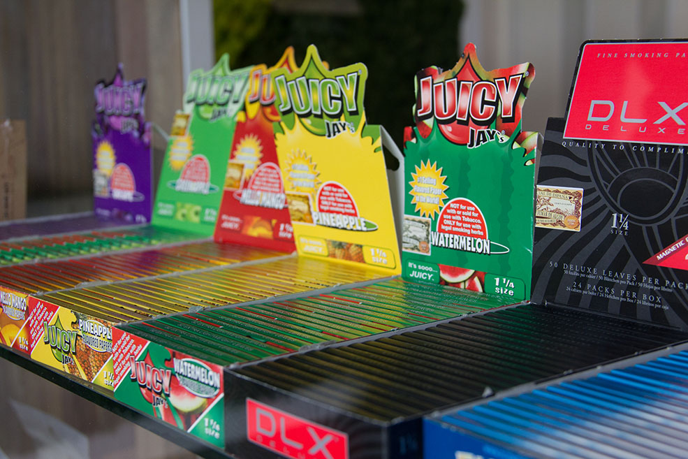 Some of the rolling papers soon to be for sale at the Wealth Shop (Jenni Sheppard)