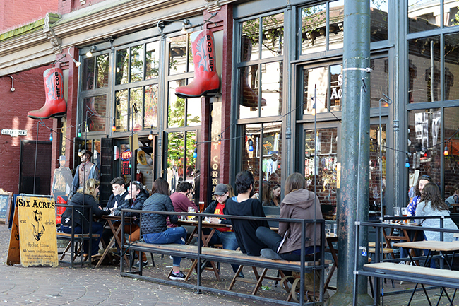 Six Acres' patio (Jess Fleming / Vancity Buzz)