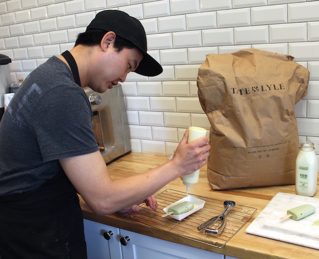 Matcha green tea bars get the toppings treatment (Lindsay William-Ross/Vancity Buzz)