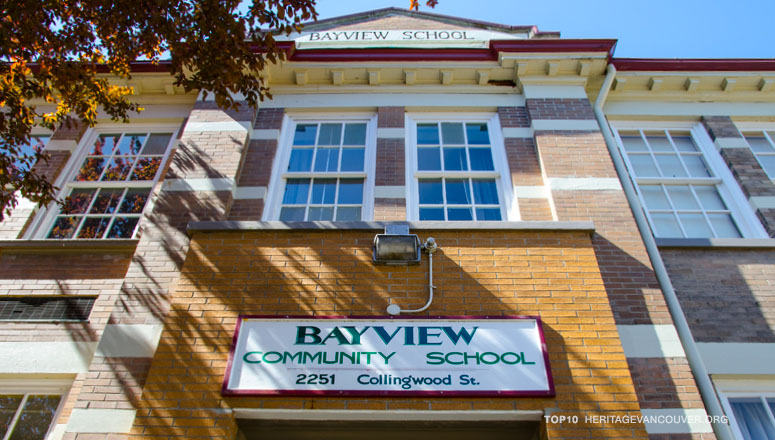 Bayview Community School in Kitsilano was built in 1913-14 in the Classical Revival style but there are concerns it could be demolished. (Heritage Vancouver)